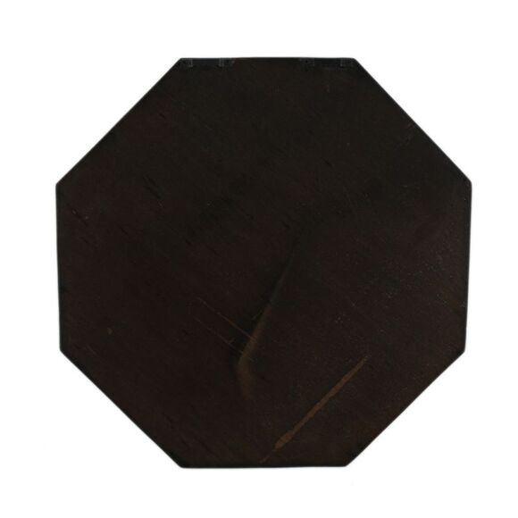 Dark Brown Wooden Geometric Hexagon Crystal Display Shelf - Picture 3 of 4